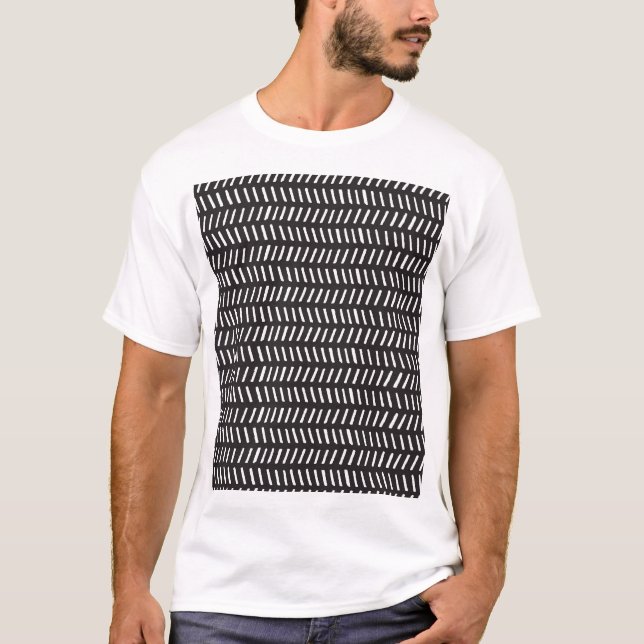 Abstract Stripes Horizontal Vintage Background T-Shirt (Front)