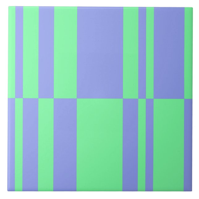 Abstract Stripes (Large Scale) Ceramic Tile (Front)