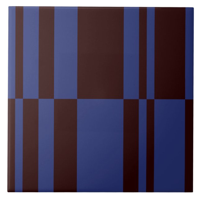 Abstract Stripes (Large Scale) Ceramic Tile (Front)