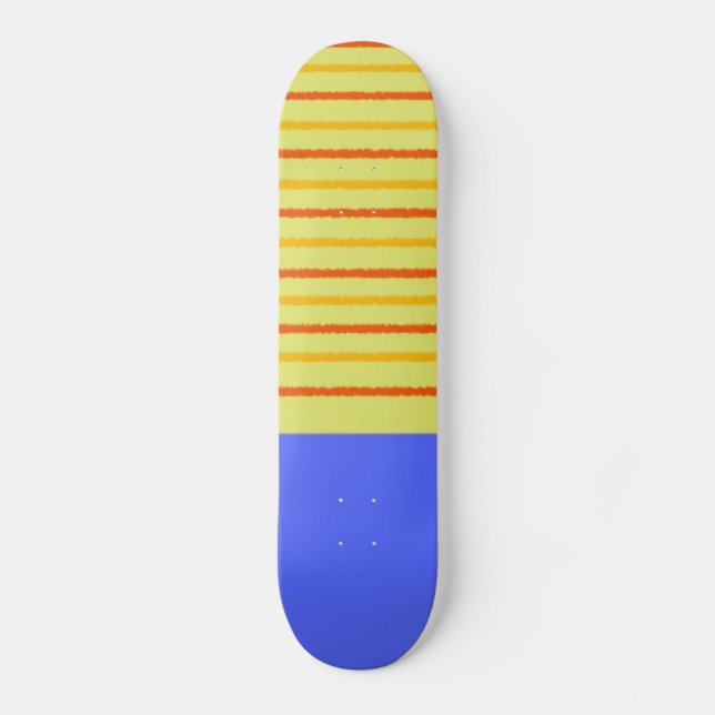abstract stripes modern art skateboard (Front)