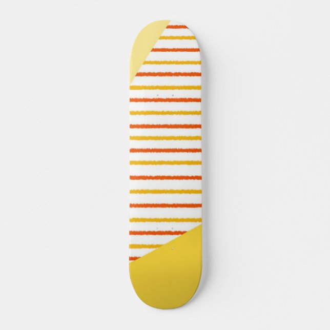 abstract stripes modern art skateboard (Front)