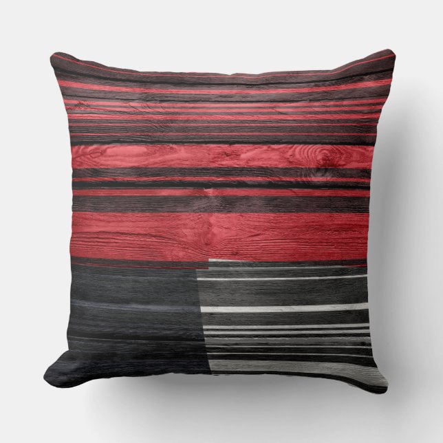 Abstract Stripes Pastel Wood #2 Cushion (Front)