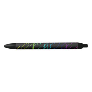 Abstract Stripes Pattern Black Ink Pen