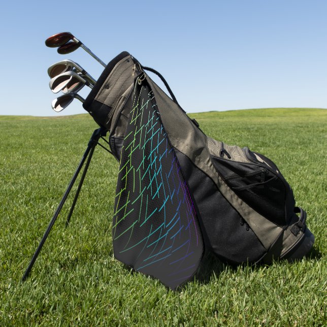 Abstract Stripes Pattern Golf Towel (Green)