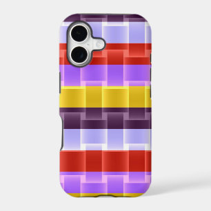 Abstract Stripes Pattern (Purple, Yellow, Red)