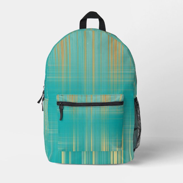 Abstract Stripes Printed Backpack (Front)