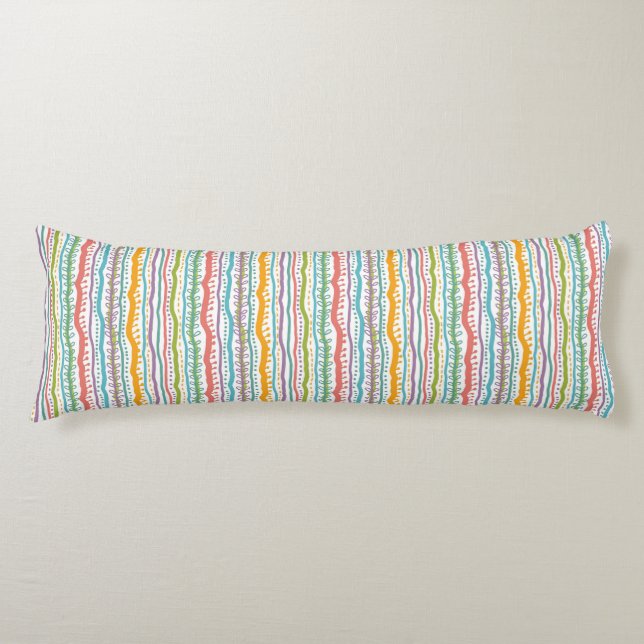 Abstract Stripes Vertical Pattern Body Cushion (Front)