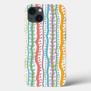 Abstract Stripes Vertical Pattern iPhone 13 Case