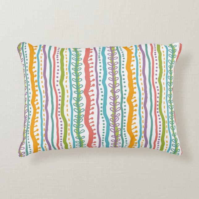 Abstract Stripes Vertical Pattern Decorative Cushion (Front)