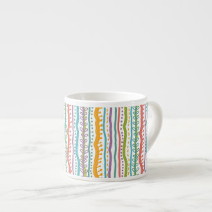 Abstract Stripes Vertical Pattern Espresso Cup