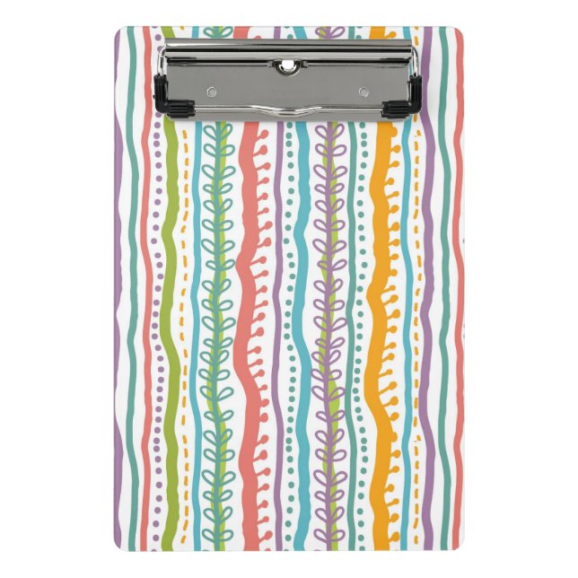 Abstract Stripes Vertical Pattern Mini Clipboard (Front)