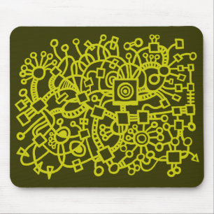 Abstract Structure - Banana on Murky Green Mouse Pad