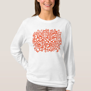 Abstract Structure - Brick Red T-Shirt