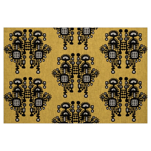 Abstract Structure Pattern - Black and White Fabric (Fat Quarter)