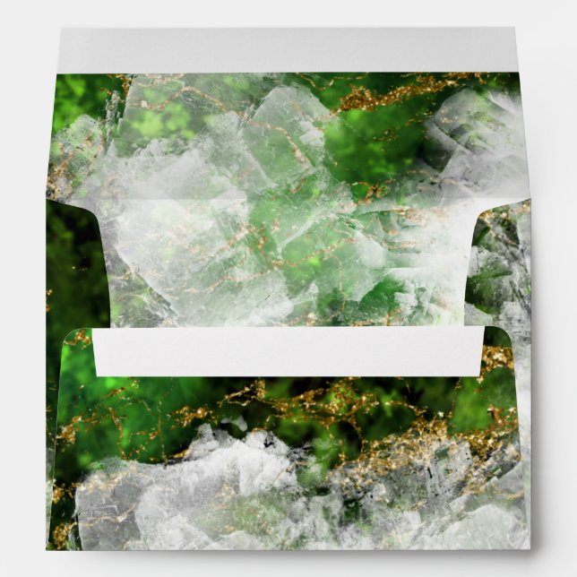 Abstract Stunning Emerald Crystal Agate  Envelope (Back (Bottom))
