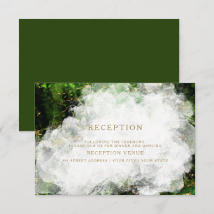 Abstract Stunning Emerald Crystal Agate Invitation