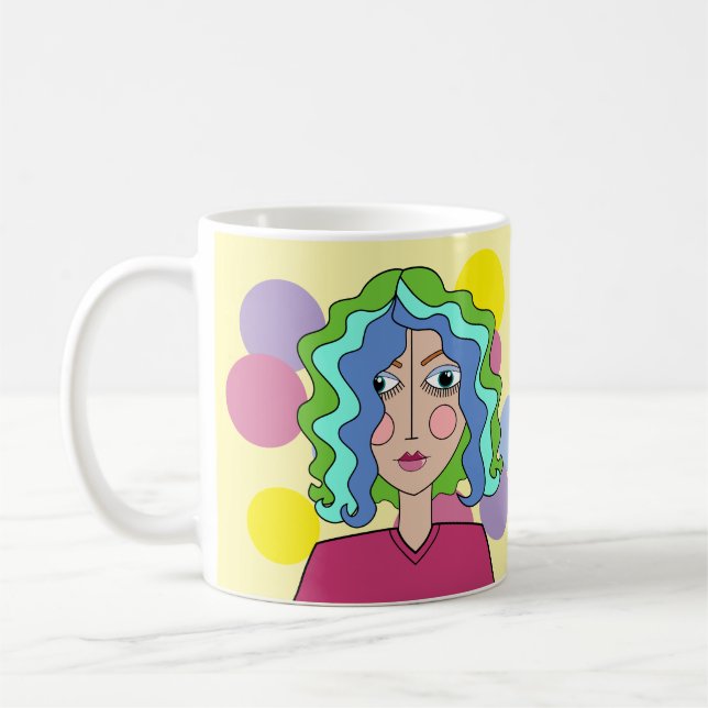 Abstract Stylised Face Mug (Left)