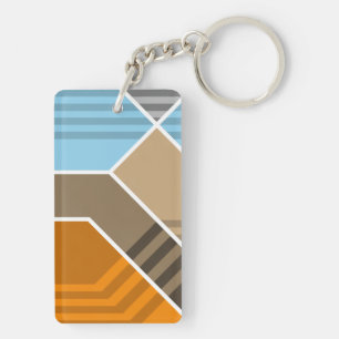 Abstract Subduction Zone Acrylic Key Chain