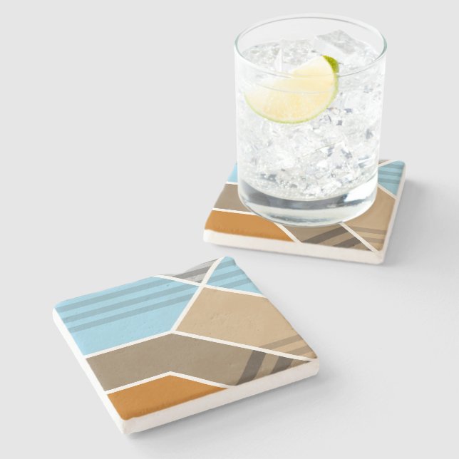 Abstract Subduction Zone Stone Coaster (Side)