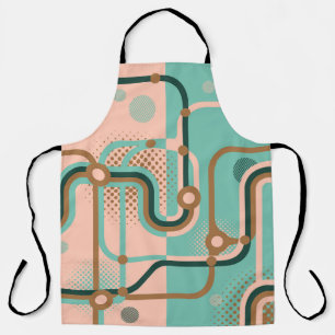 Abstract subway map, dual patterns. apron