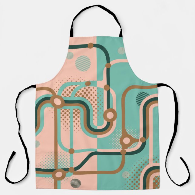 Abstract subway map, dual patterns. apron (Front)