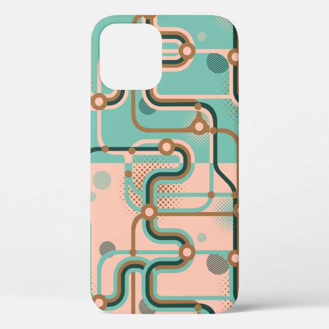 Abstract subway map, dual patterns. Case-Mate iPhone case (Back)