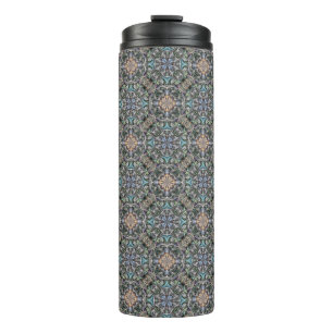 Abstract Succulent Garden Rosette Trellis Pattern Thermal Tumbler