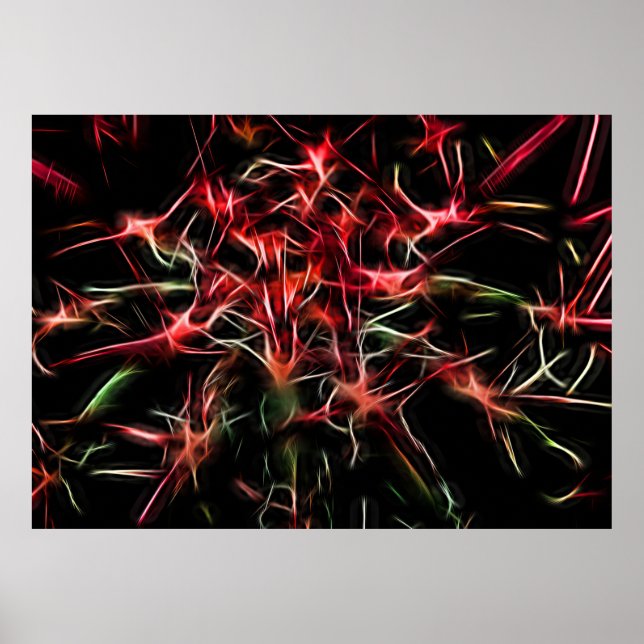 Abstract Succulent Plant Poster (Front)
