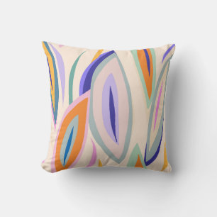 Abstract summer artistic illustration pattern. Cre Cushion