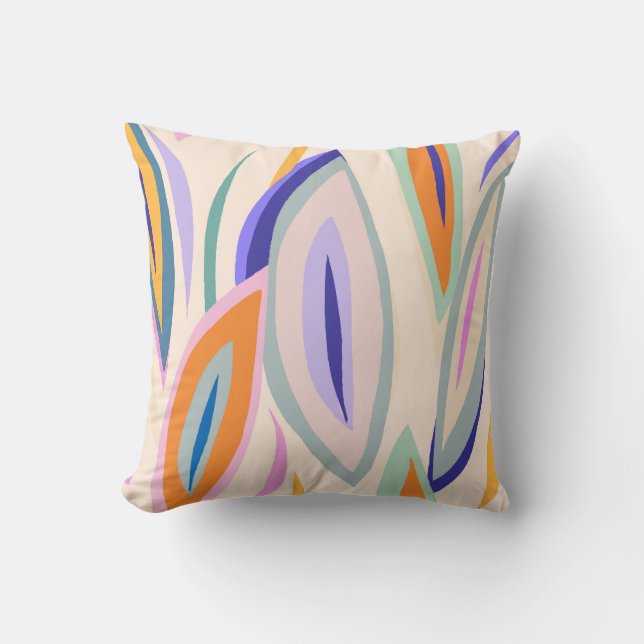 Abstract summer artistic illustration pattern. Cre Cushion (Front)