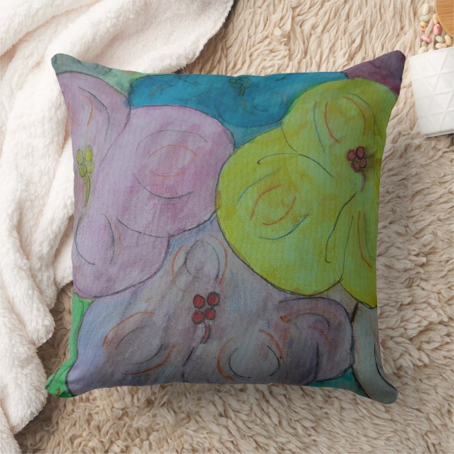 Abstract Summer Floral Cushion (Blanket)