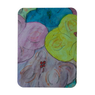 Abstract Summer Floral Magnet
