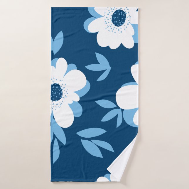 Abstract summer floral seamless pattern bath towel (Bath Towel)
