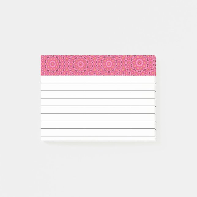 Abstract summer lined post-it notes (Front)