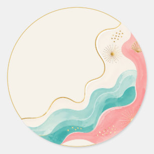 Abstract Summer Party Sticker
