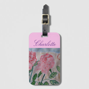 Abstract Summer Roses Luggage Tag
