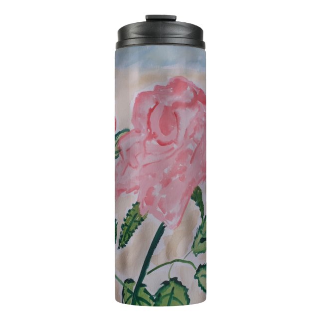 Abstract Summer Roses  Thermal Tumbler (Front)