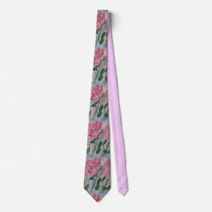 Abstract Summer Roses Tie