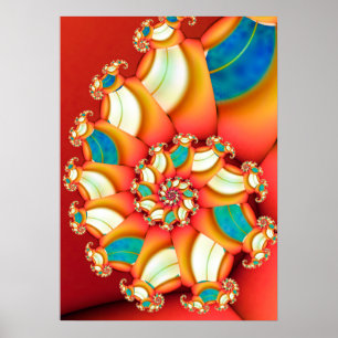 Abstract Summer Spin Poster
