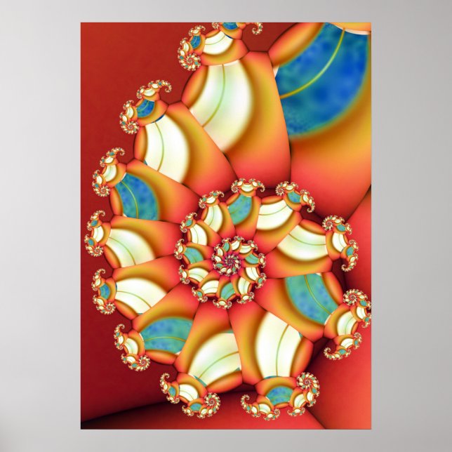 Abstract Summer Spin Poster (Front)