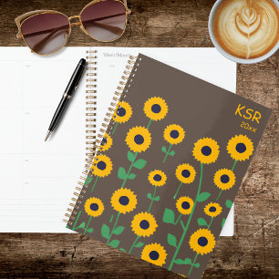 Abstract Summer Sunflowers Planner