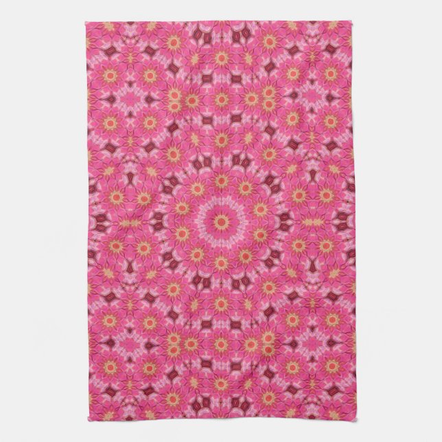 abstract summer tea towel (Vertical)