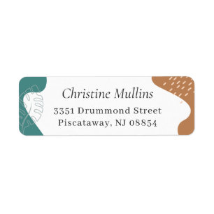 Abstract Summer Tropical Return Address Label