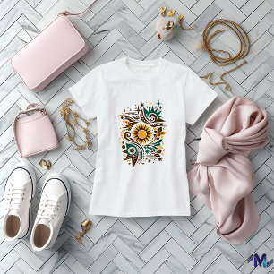 Abstract Sun and Nature Art Design T-Shirt