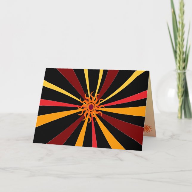 Abstract Sun Birthday Card (Front)