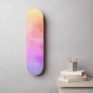 Abstract sun clouds skateboard