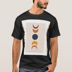 Abstract Sun Moon Boho Posters T-Shirt