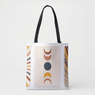 Abstract Sun Moon Boho Posters Tote Bag
