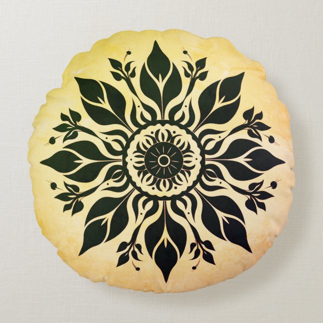 Abstract Sun Pillow (Front)