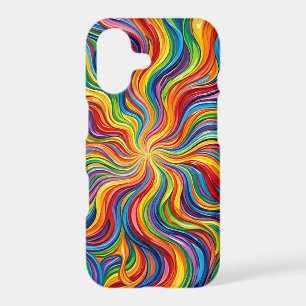 Abstract Sun Ray Burst Rainbow iPhone Cases